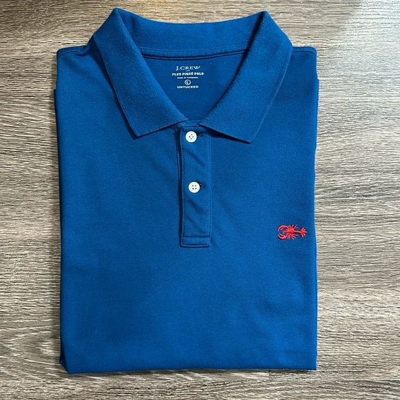 J. CREW | Flex Piqué Polo | Mens | Large | Blue - Picture 2 of 4